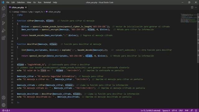 Cifrado Simétrico con algoritmo AES en PHP смотреть онлайн