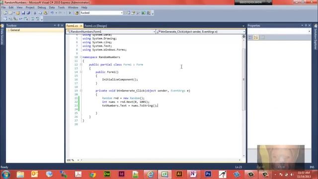 Create 100 Random Numbers Using a Random Number Generator and a Windows Form in C# смотреть онлайн