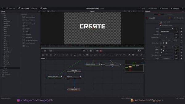 Glitch text| Fusion_davinci resolve|#instans#displase#textmodificator