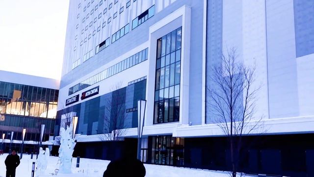 Winter Festival in front of Asahikawa station, Hokkaido, Japan смотреть онлайн