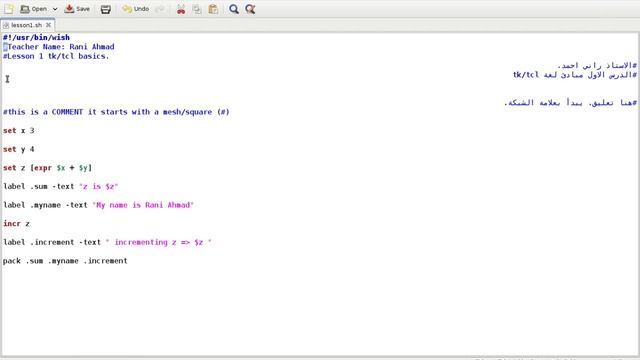 Programming in Tcl/Tk tkinter Lesson 1: Basics. (Arabic Version) смотреть онлайн