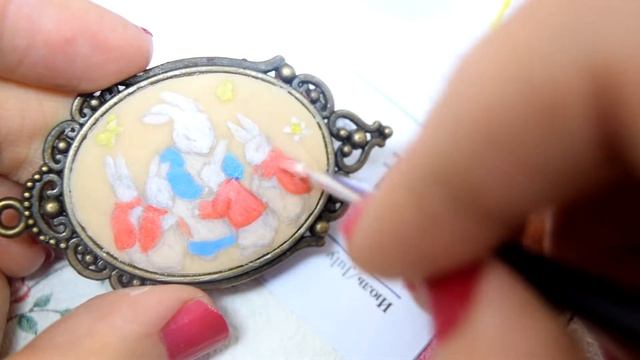 How to make vintage braselet in Beatrix Potter style? Как сделать винтажный браслет смотреть онлайн