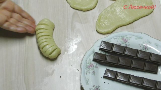 БУЛОЧКИ С ШОКОЛАДОМ!ЗА 5 МИНУТ! смотреть онлайн