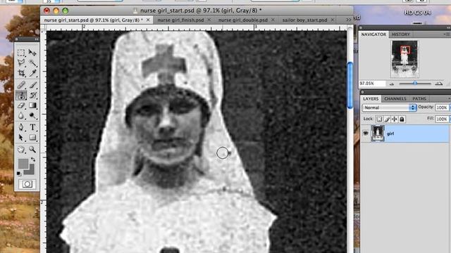 Week 7 Photoshop - 5 repairing photographs смотреть онлайн