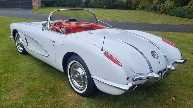 White 1958 Corvette смотреть онлайн