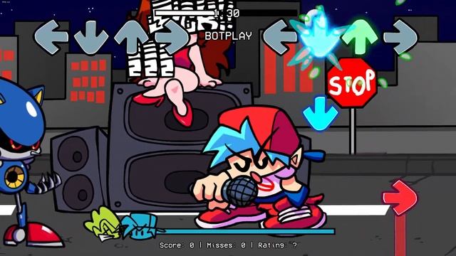 Мод Friday Night Funkin vs Металлический СОНИК / FNF VS Metal Sonic на Харде Полная Неделя смотреть онлайн