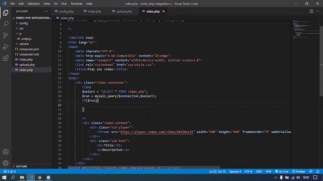 PHP Vimeo Integration (Part 2) смотреть онлайн