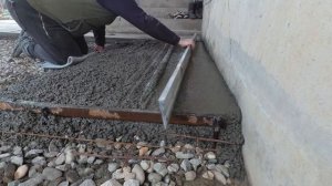 Бетонируем двор, заливка бетона (2 часть)