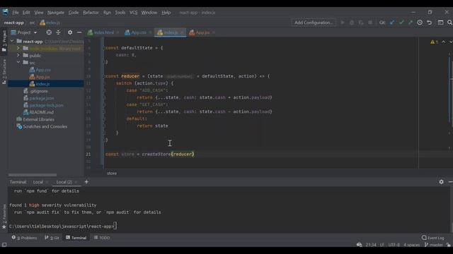 2. Redux и React. State, reducer, action + redux hooks useDispatch и useSelector смотреть онлайн