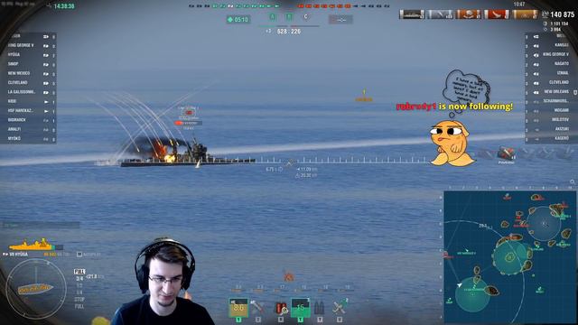 Hyuga AP is working xD - World of Warships смотреть онлайн