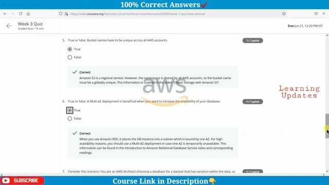 AWS Cloud Technical Essentials | AWS Fundamentals | Coursera | Course 1 | All Week Solutions смотреть онлайн