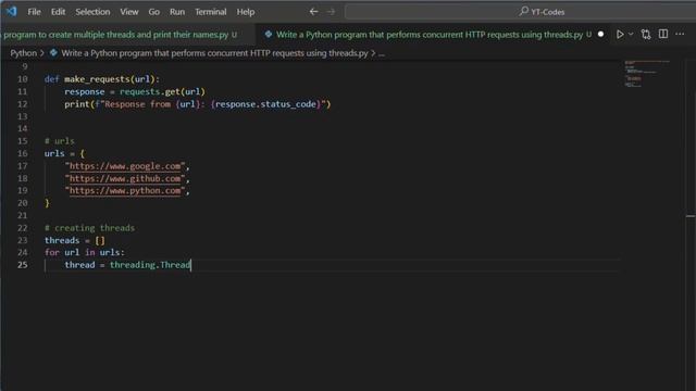 Write a Python program that performs concurrent HTTP requests using threads. смотреть онлайн