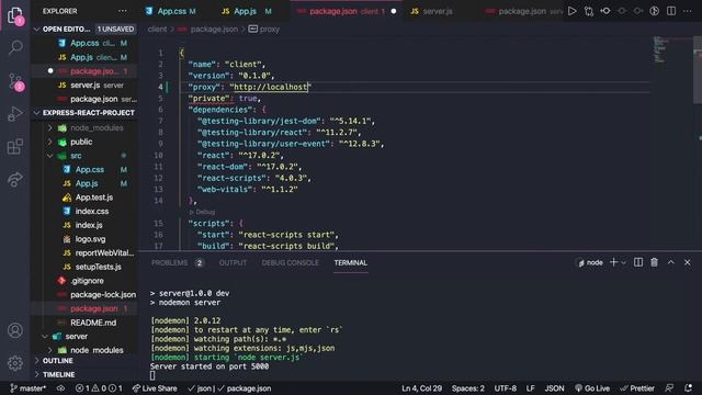 How to Create a Express/Node + React Project | Node Backend + React Frontend смотреть онлайн