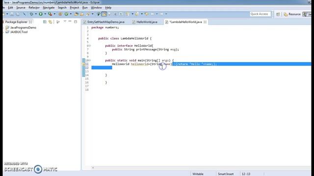 w.a.p to print hello world using lambda expressions in java8? смотреть онлайн