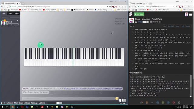 Undertale - Home (Virtual Piano) смотреть онлайн