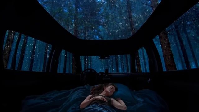 10 Hours ⚡️ Rain & thunder ? It's raining. I'll sleep in the car - Leave the Busy World Behind смотреть онлайн