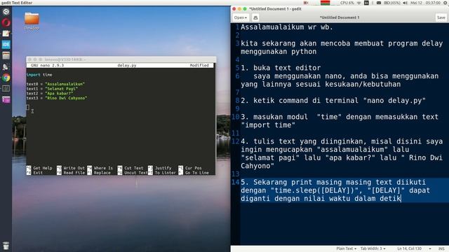 Membuat Delay dalam Python смотреть онлайн