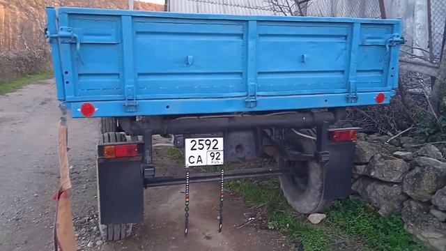 Прицеп 2птс4 к трактору МТЗ - 80 смотреть онлайн