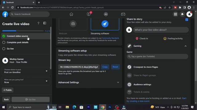 How To Live Stream On Facebook Page With OBS Studio 2023 | কিভাবে পেজ এ লাইভ করবেন