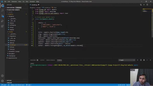 Django Models | How to find the relationship between models | Blog Post Website with Django Part - смотреть онлайн