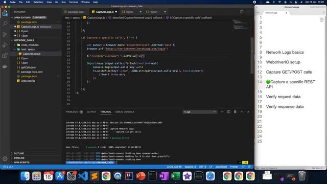 WebdriverIO : NETWORK LOGS смотреть онлайн