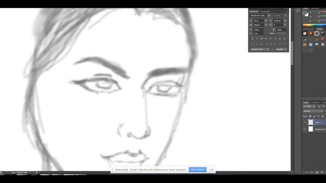 Watercolor Painting Intro, Photoshop Brush Sketching, By Mouse смотреть онлайн