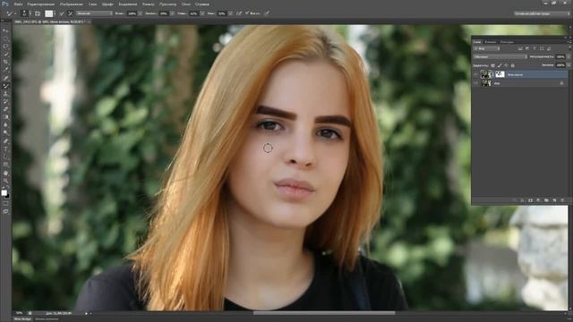 Быстрая обработка лица в Adobe Photoshop. смотреть онлайн