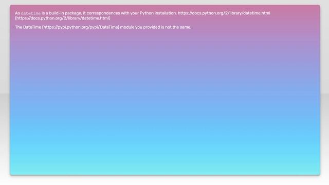 How to check the version of the datetime module in python? смотреть онлайн