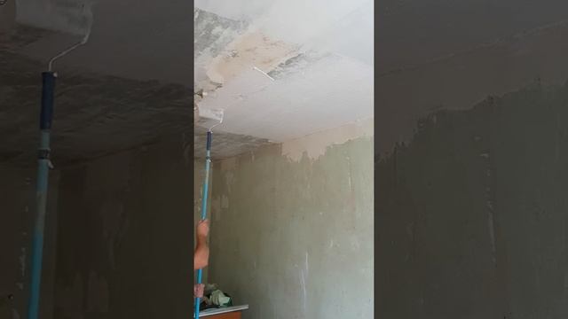 Шпаклевка потолка валиком... смотреть онлайн