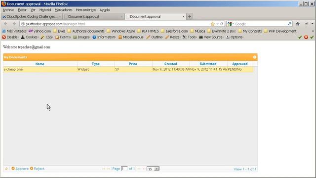 Approval Engine with Cloud SQL (1st place @Cloudspokes contest!!! 12/12/12) смотреть онлайн