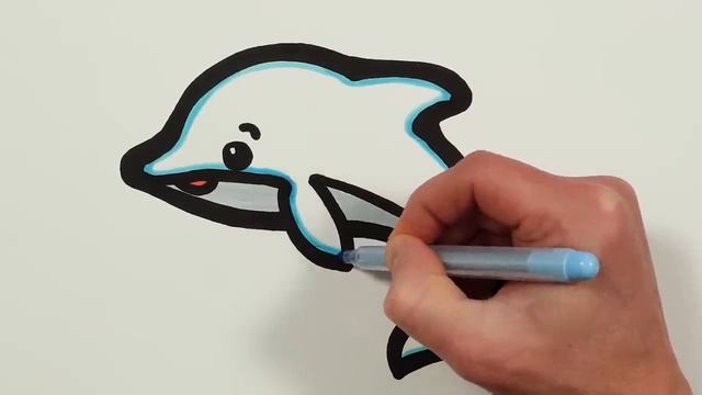 Рисуем фломастерами. Простой милый рисунок. Рисование для детей смотреть онлайн