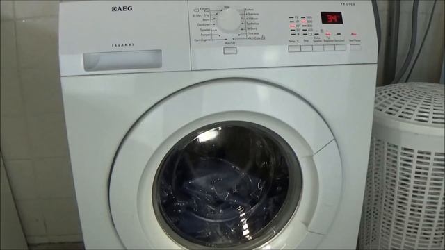 AEG Lavamat Protex L72475FL Jeans 40°C time save program washing machine, test example movie #330 смотреть онлайн