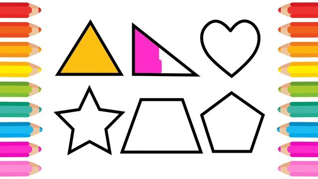 2d Shapes Drawing | How to Learn Shapes with Drawing & Painting to kids | Learn Shapes for Toddlers смотреть онлайн