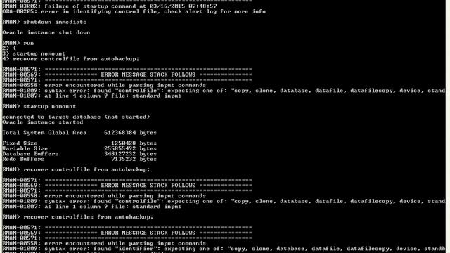 Perform Incomplete Recovery When Control files, Data files, & Redolog files are missing Using Rman. смотреть онлайн