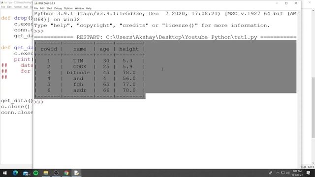 Python & SQLite: Format Results & Order By смотреть онлайн
