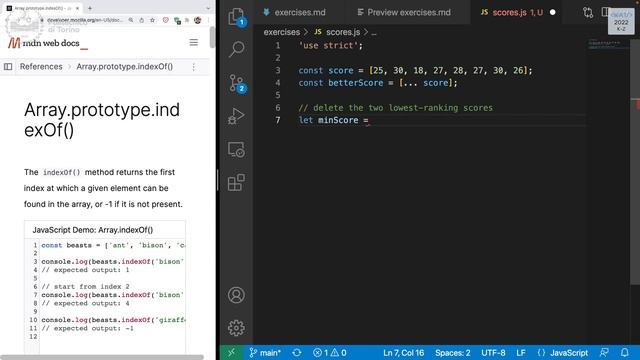 WA1-2022-L03: Exercise with arrays. Objects in Javascript. смотреть онлайн