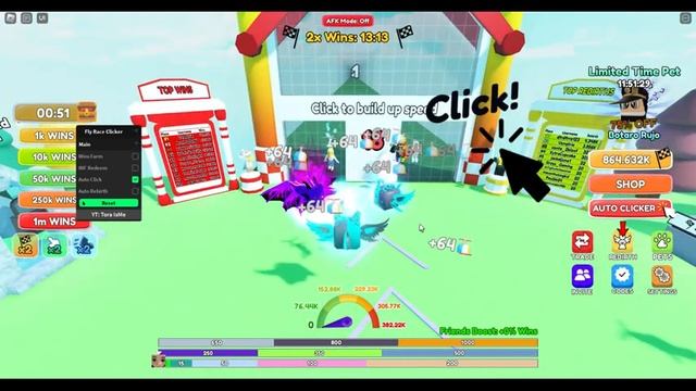 [OP] Roblox Fly Race Clicker Script - Inf Wins | Inf Redeem & More смотреть онлайн
