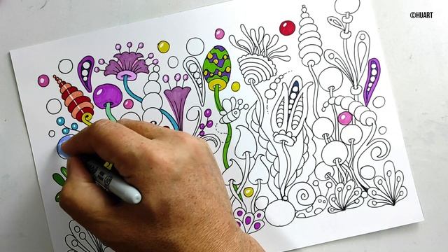How to Draw a Zen Doodle ♡ Zentangle Art for Beginners ♡ Colorful zen tangle art смотреть онлайн