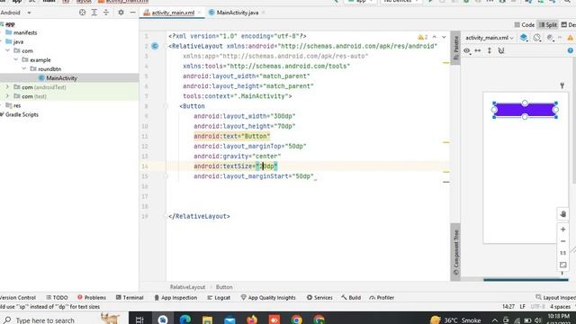 How to Create rounded button Android Studio|| create Custom button android studio смотреть онлайн