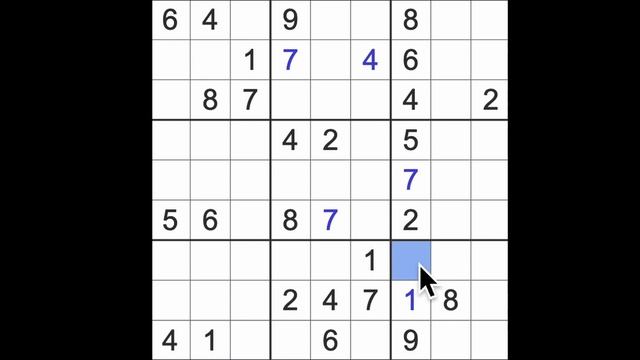 Sudoku solution – New York Times 20 August 2023 Hard level смотреть онлайн