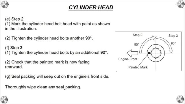 Tightening Torque on Cylinder Head Bolts, Toyota 2GR FE Engine, V 6 смотреть онлайн