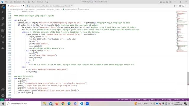 Project 2 Python Part 3 | Membuat Create Read Update Delete (CRUD) Data смотреть онлайн