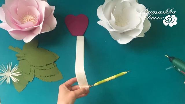 Wall paper DIY! Настенные цветы своими руками! Мастер-класс от BUMASHKA DECOR смотреть онлайн