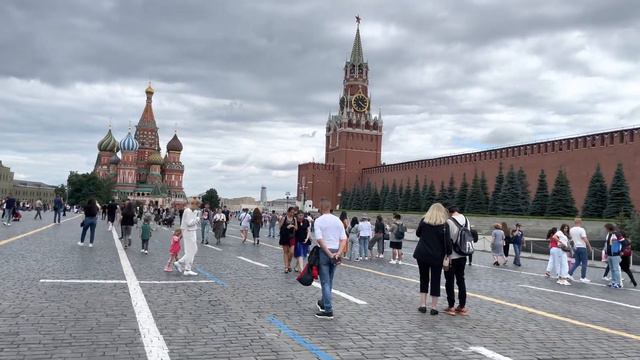Walk Moscow Red Square now today July2021 Прогулка Краснаяплощадь Москва сейчас сегодня Июльлето202 смотреть онлайн