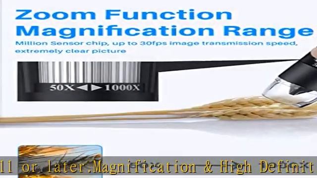 Wireless Digital Microscope Handheld USB HD Inspection Camera 50x-1000x Magnification with Stand Co смотреть онлайн