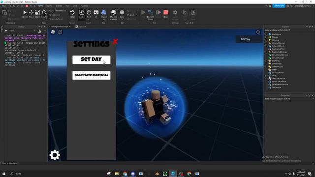 Settings GUI (Roblox studio) смотреть онлайн