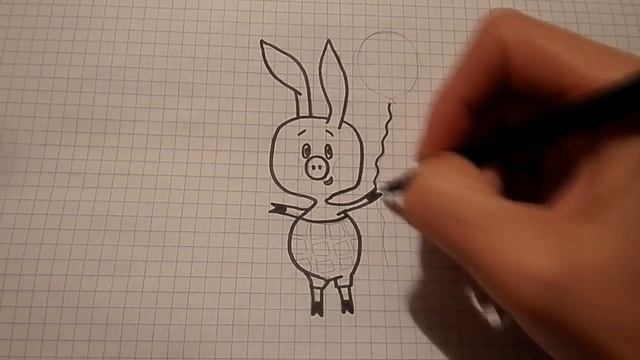 Пятачок из советского мультфильма Винни Пух/34 /How to draw a pig symbol 2019 смотреть онлайн