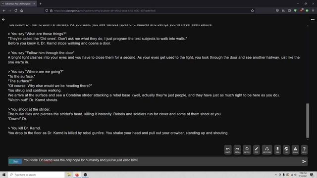 Playing an AI Generated Half-Life Text-Adventure смотреть онлайн