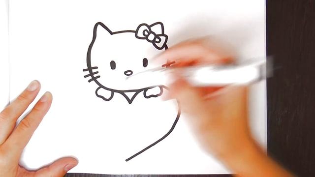 Draw Hello Kitty with Love Hearts _ Easy Drawing Tutorial _ Learning to draw _ Draw Easy смотреть онлайн