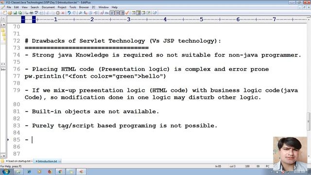 2 Drawbacks of Servlet Technology | adv Java JSP Programming Tutorial | advance java JSP tutorial смотреть онлайн
